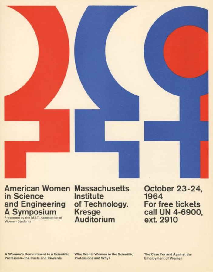Cartel para AmericanWomen in Science and Engineering. A Symposium, (MIT)